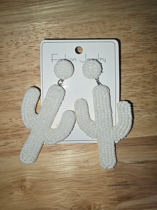 Saguaro Earrings-Beaded
