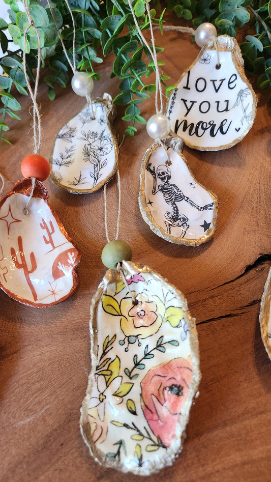 Oyster Shell Ornaments - The Laser Canvas