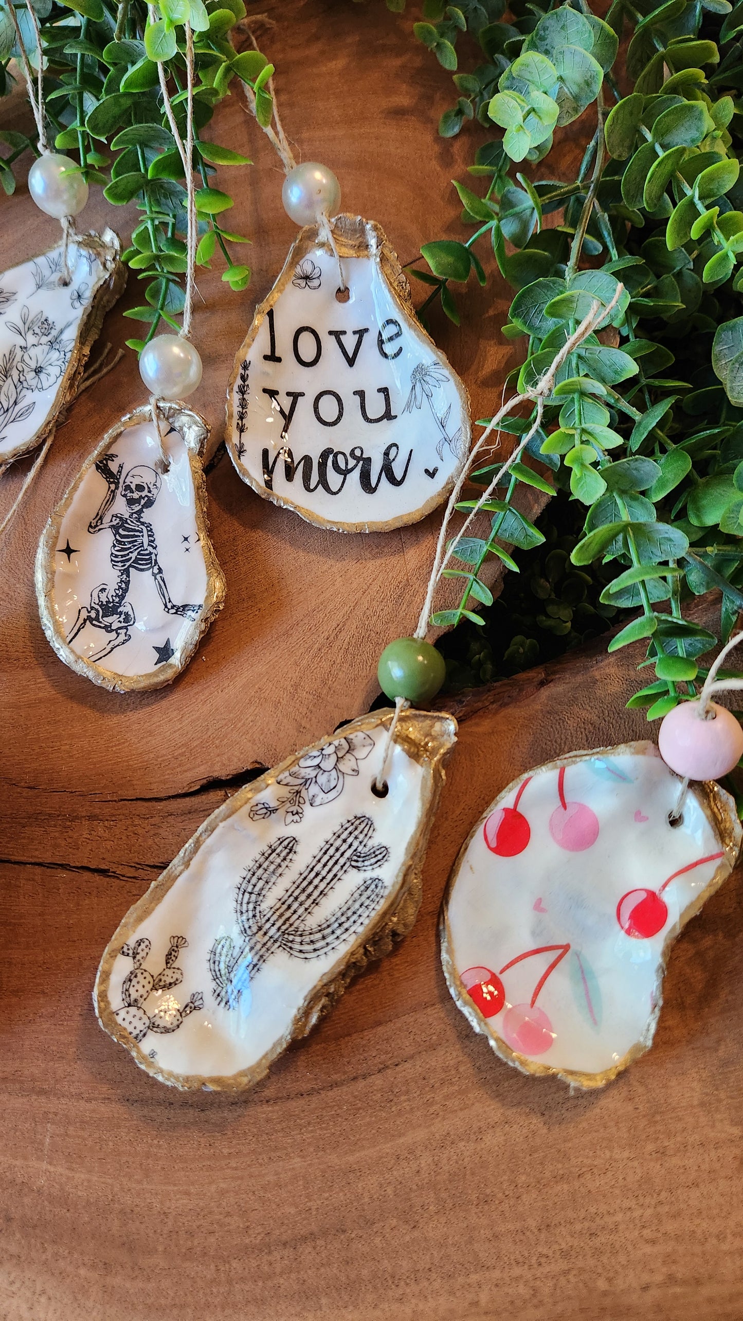 Oyster Shell Ornaments - The Laser Canvas