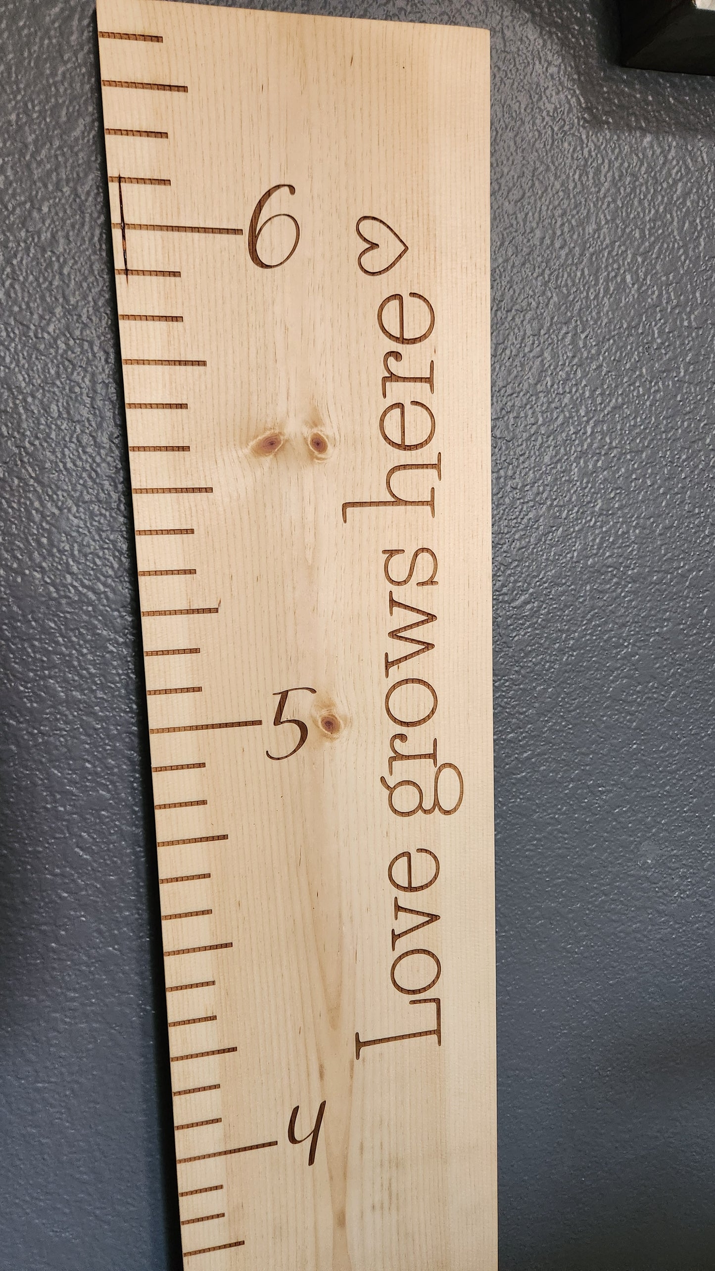 Wooden Growth Chart - The Laser Canvas