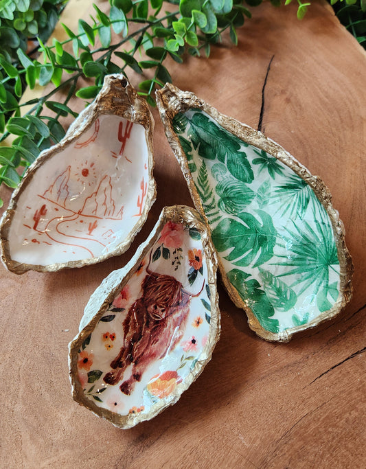 Large Oyster Shell Trinket Dish - The Laser Canvas
