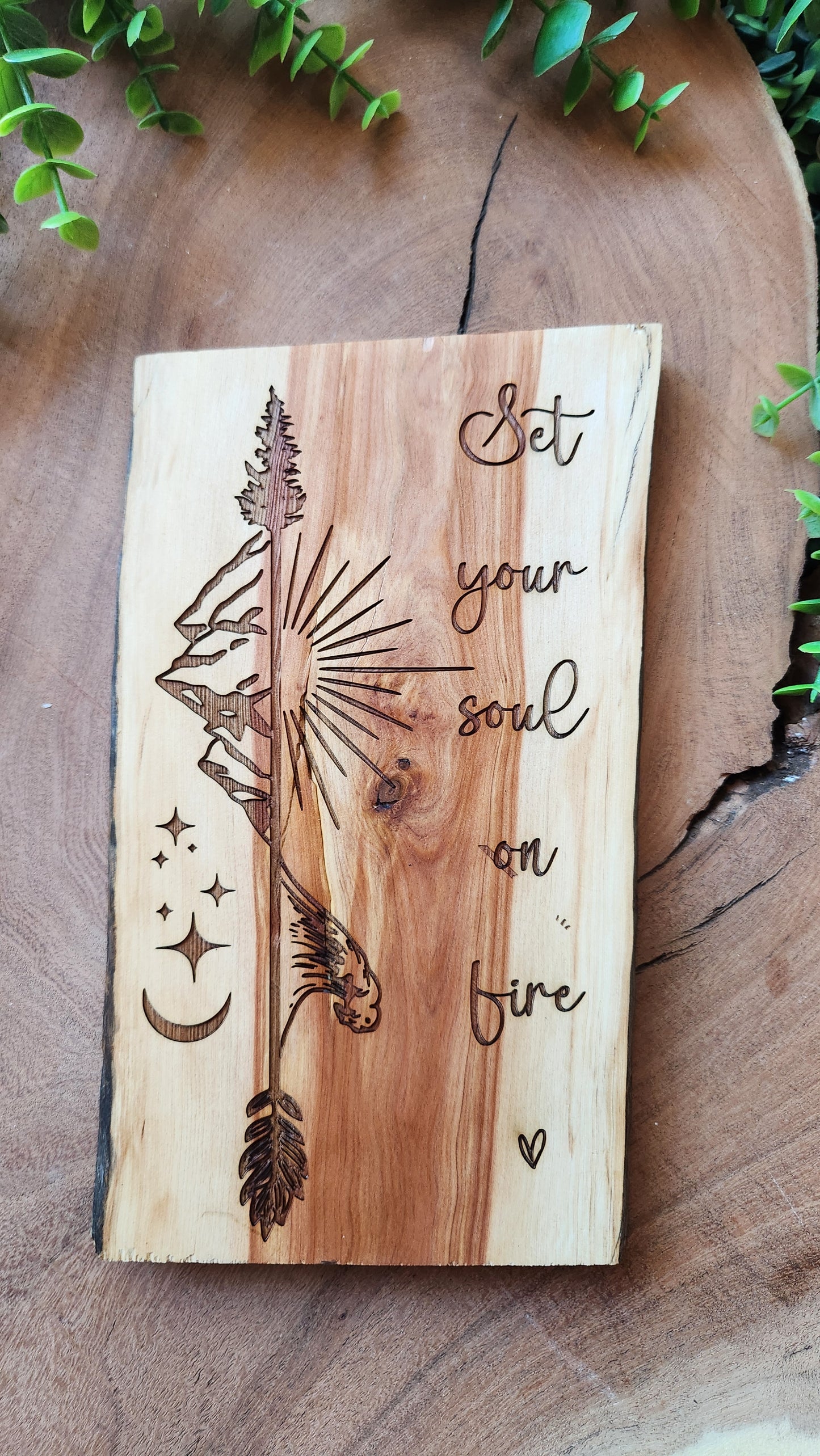 Live Edge Wood Wall or Shelf Decor - The Laser Canvas