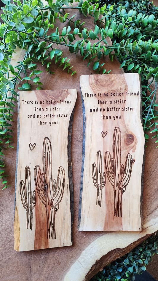 Live Edge Wood Wall or Shelf Decor - The Laser Canvas