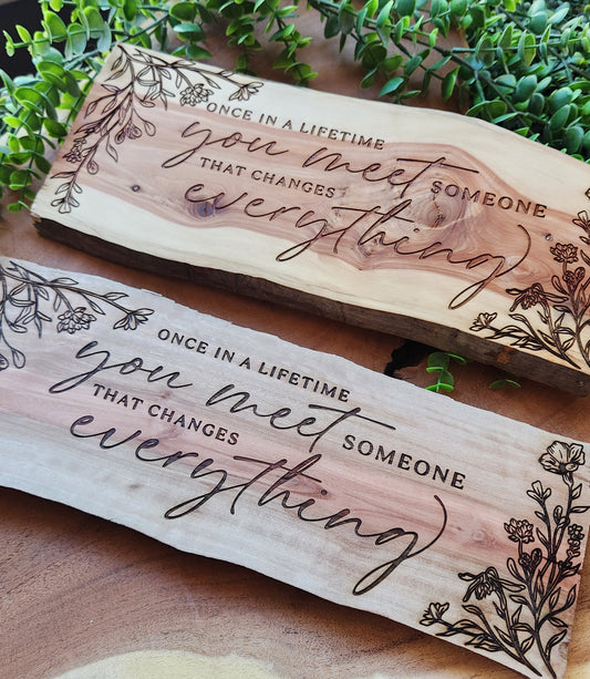 Live Edge Wood Wall or Shelf Decor - The Laser Canvas