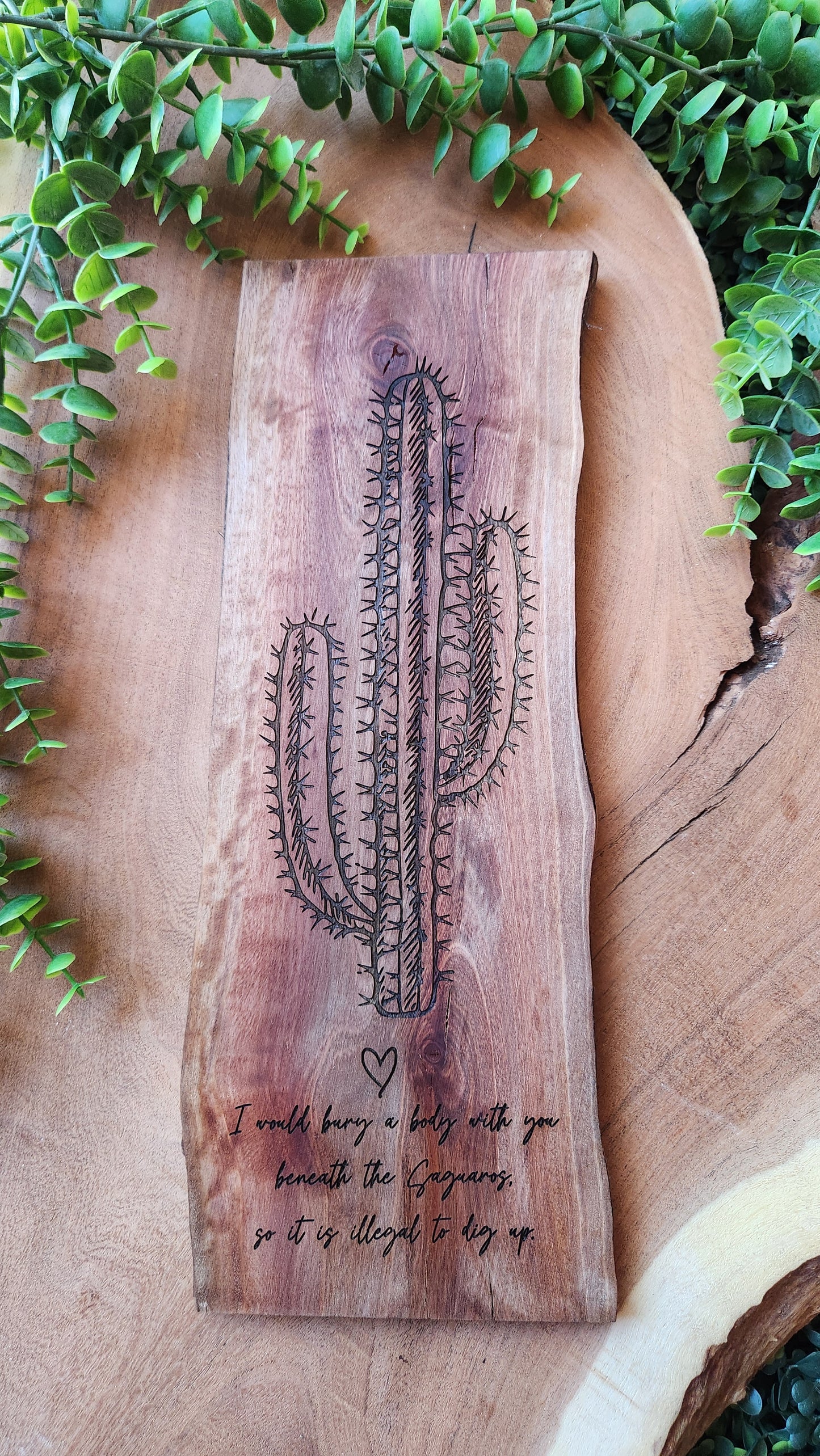 Live Edge Wood Wall or Shelf Decor - The Laser Canvas