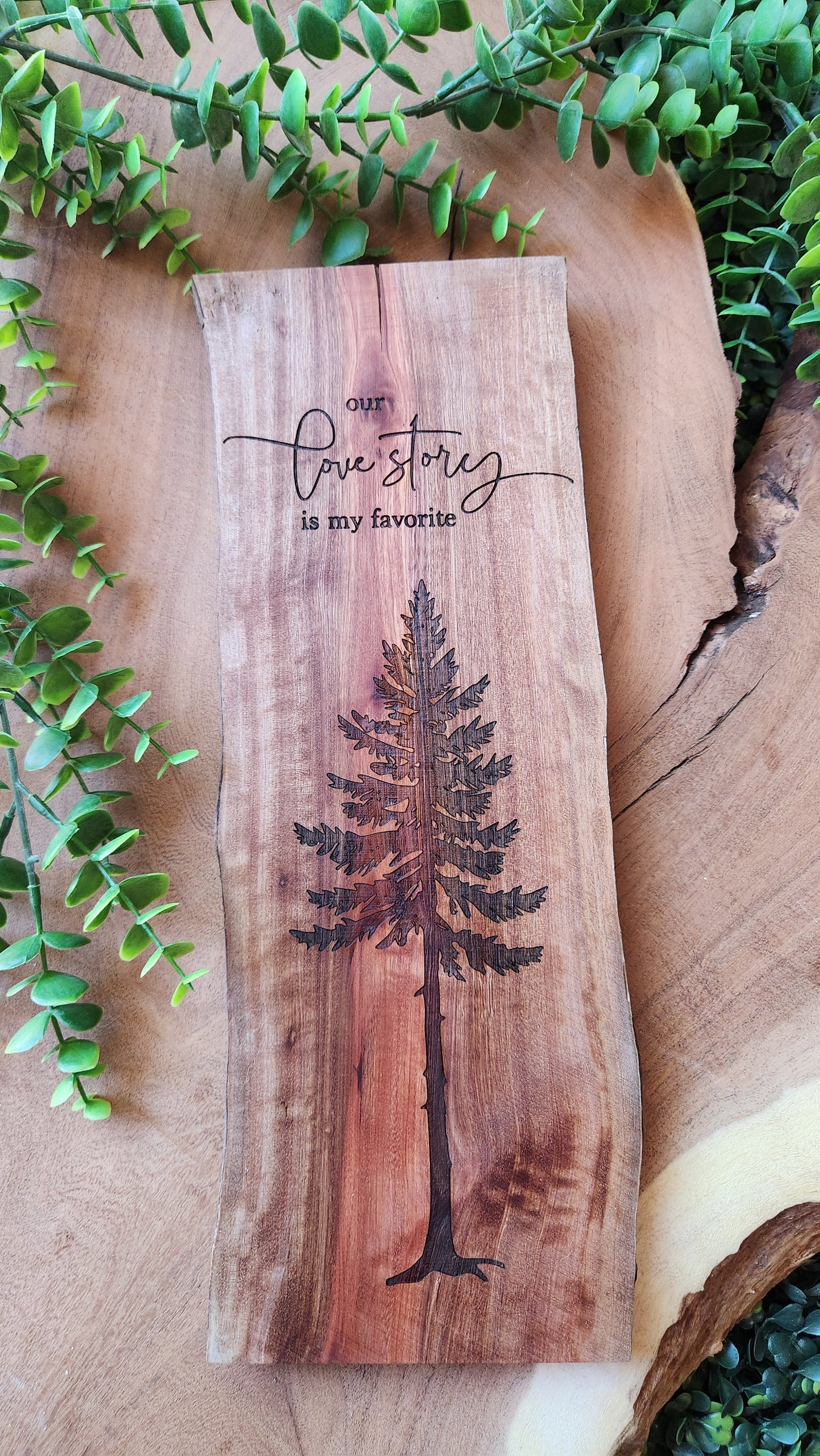 Live Edge Wood Wall or Shelf Decor - The Laser Canvas