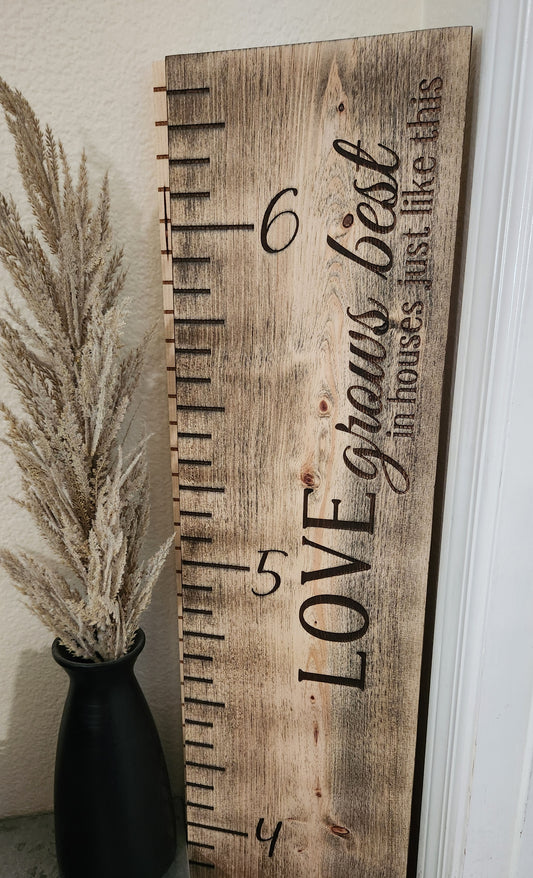 Wooden Growth Chart - The Laser Canvas