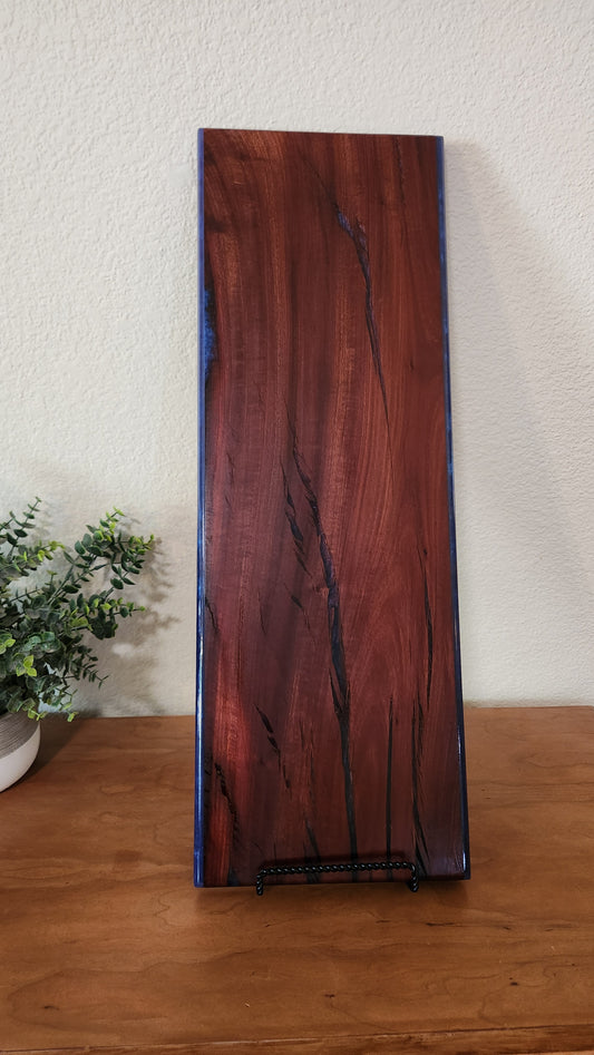 Red Eucalyptus & Deep Purple Resin Board - The Laser Canvas