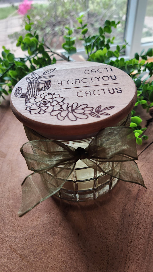 Glass Jar with Engraved Wooden Lid – The Laser Canvas