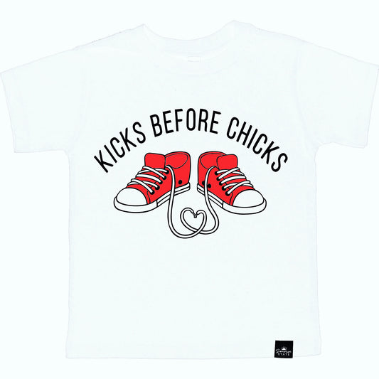 KICKS BEFORE CHICKS TEE - FIT FOR A PRINCE & CO.