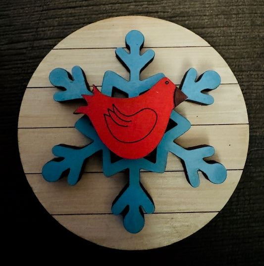 Magnetic Insert Christmas Snowflake - STV