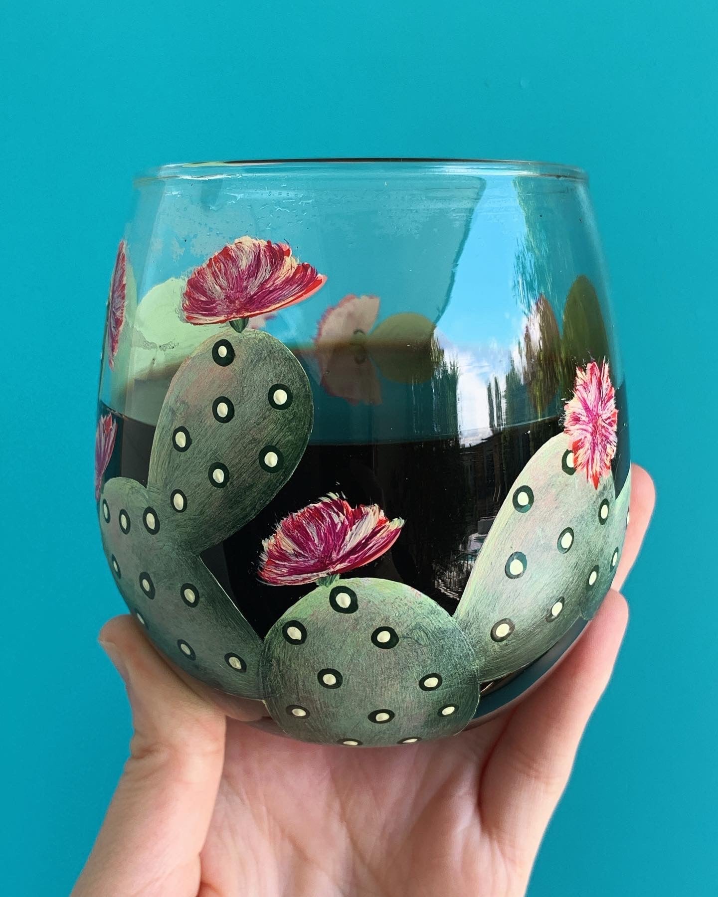 Hand painted wine glasses