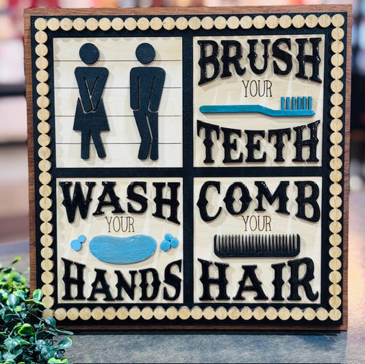 Leaning Sign Insert 4.25" (Bathroom) - STV