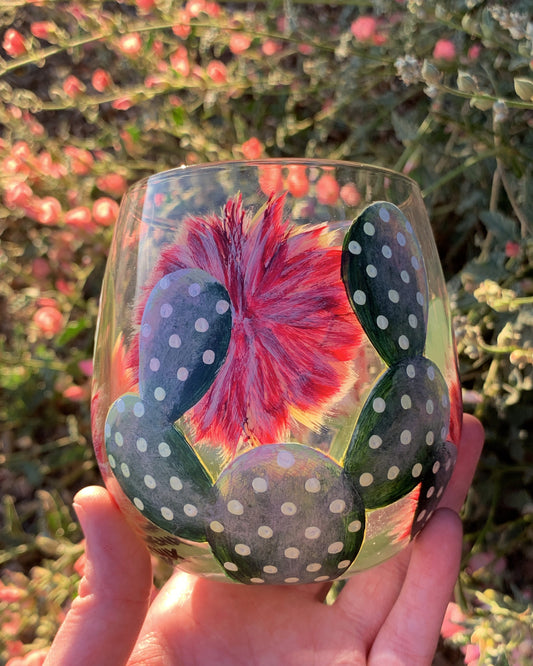 Hand painted wine glasses