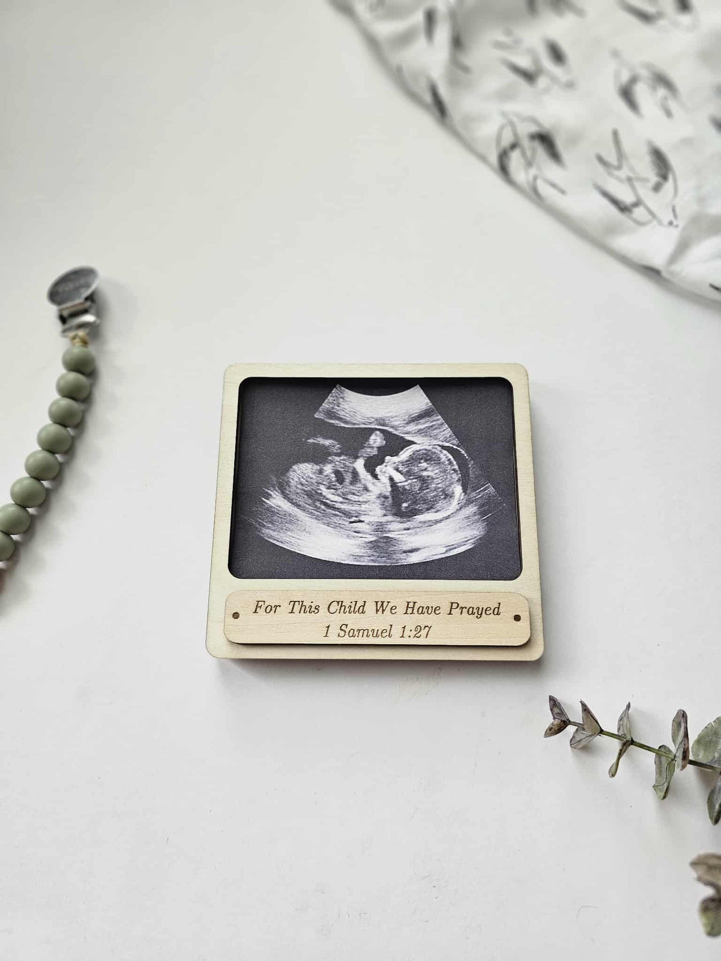 Saying Ultrasound Frame- Oak and Rose