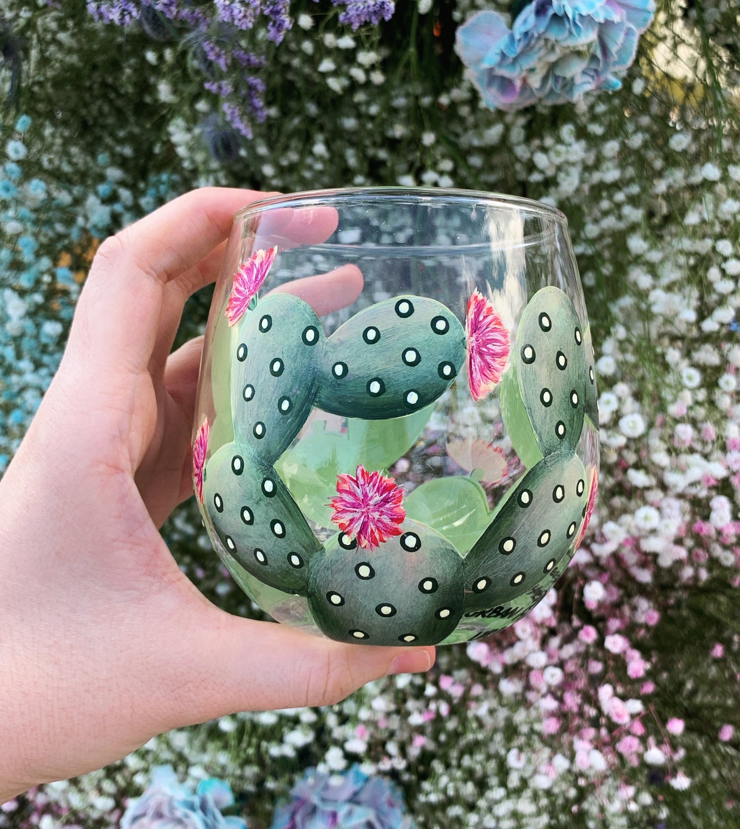 Hand painted wine glasses