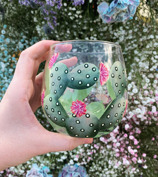 Hand painted wine glasses
