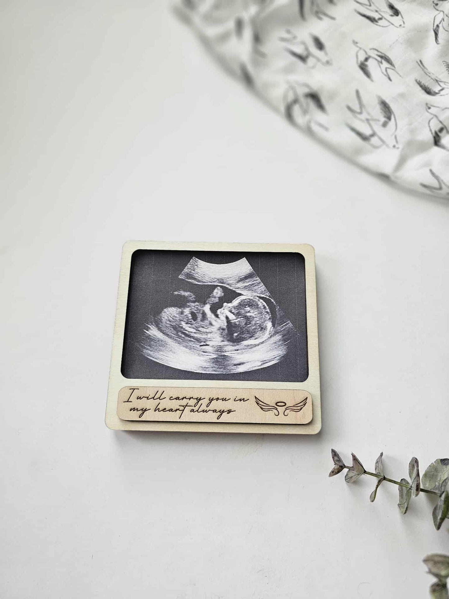 Saying Ultrasound Frame- Oak and Rose