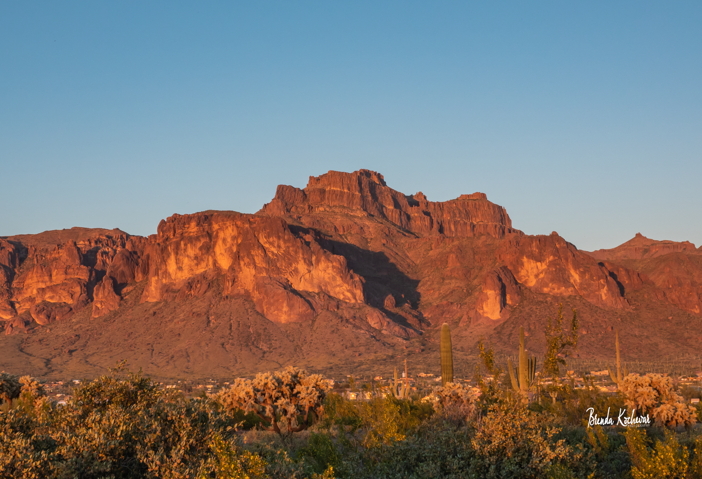 Superstition Mountain Cougar Sunset Mini Canvas 4”x6”