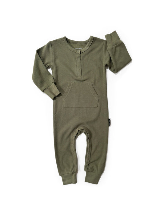 LB Green Thermal Onesie- Fit for a Prince & Co