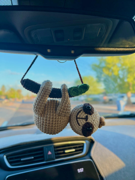 Crochet Sloth Hanging 2