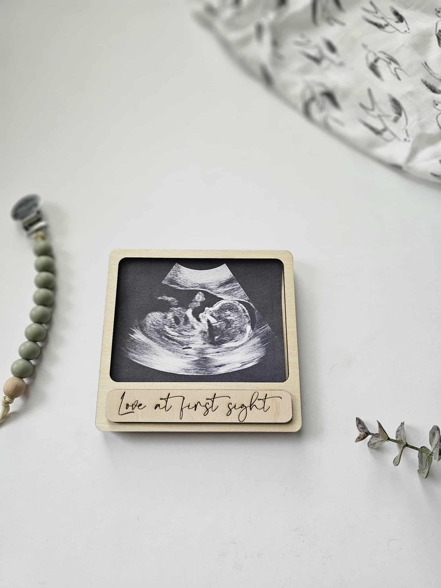 Saying Ultrasound Frame- Oak and Rose