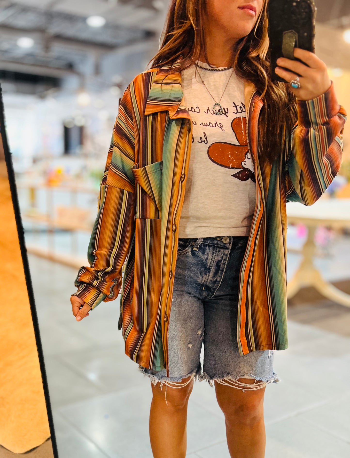 “Feeling Fall” Serape Button Down