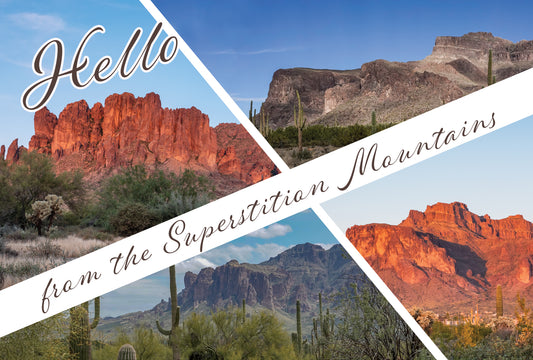 Hello from Superstition Mountain Postcard
