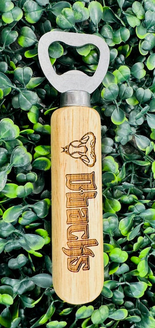 Wood Bottle Opener - Baseball - Burlapitup - CHD