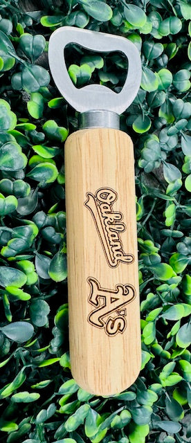 Wood Bottle Opener - Baseball - Burlapitup - CHD