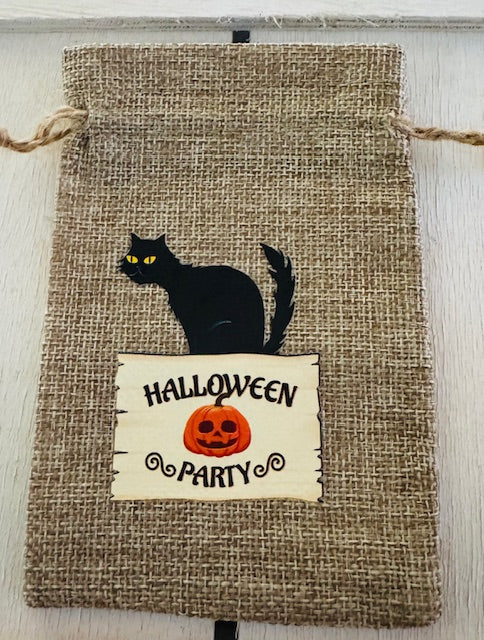 Halloween Burlap Gift Bag - STV