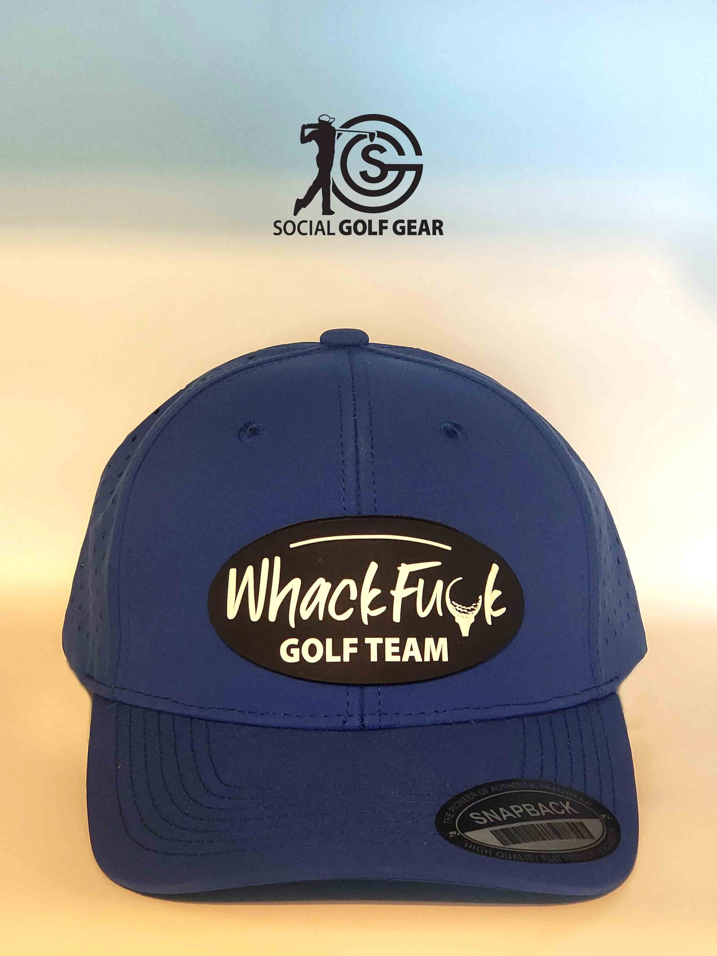 Whack Fuck Golf Team Cap (Blue-Super Logo) from Social Golf Gear