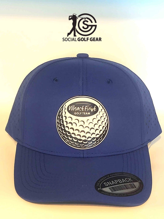 Whack Fuck Golf Team Cap (Blue-Golf Ball Logo) from Social Golf Gear