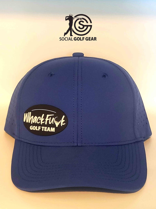 Whack Fuck Golf Team Cap (Blue- Logo Right) from Social Golf Gear