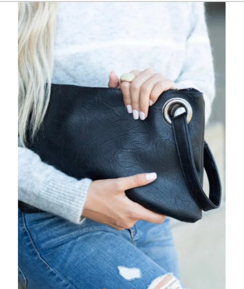 Black Oversized Everyday Clutch | JB Boutique |