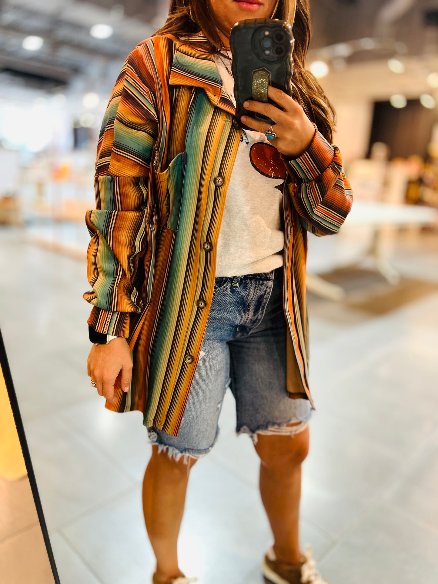 “Feeling Fall” Serape Button Down