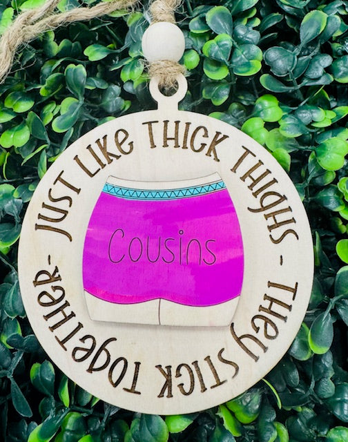 Thick Thighs Ornament/Package Tag - STV