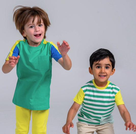 Short Sleeve T-Shirt - Green Stripe
