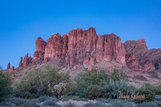 Superstition Mountain Sunset Mini Canvas 4”x6”