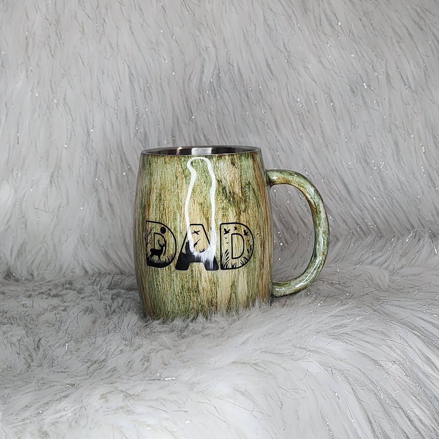 Dad Hunting Camo - Mug - Glitter Boss