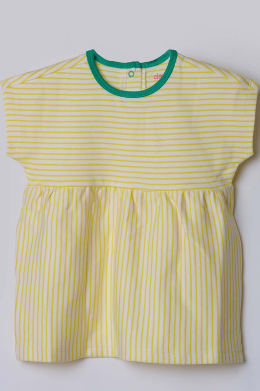 Short Sleeve Tunic - Yellow Stripe