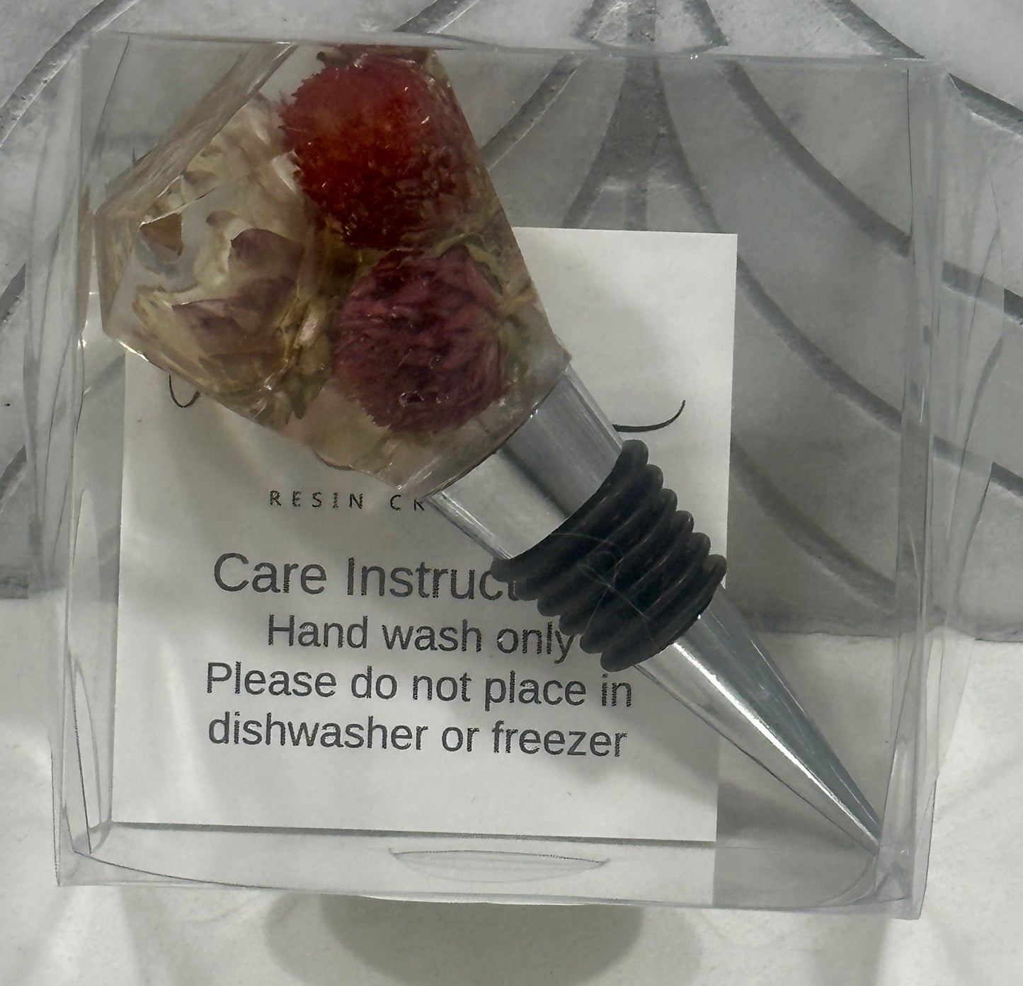 Wine Bottle Stopper Diamond - Janine's Resin Creations