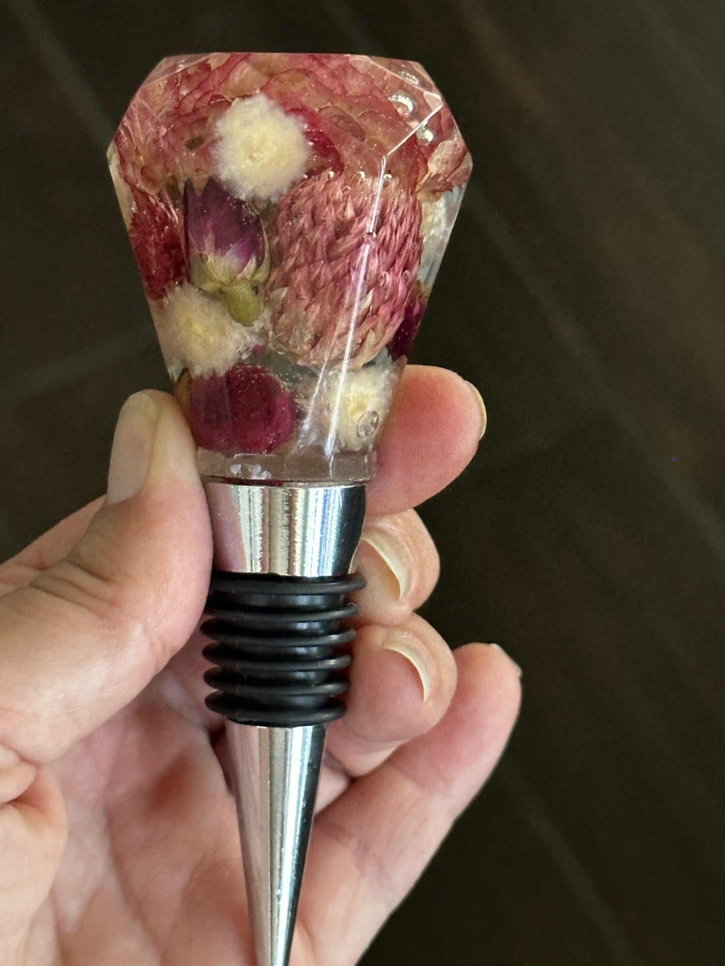 Wine Bottle Stopper Diamond - Janine's Resin Creations