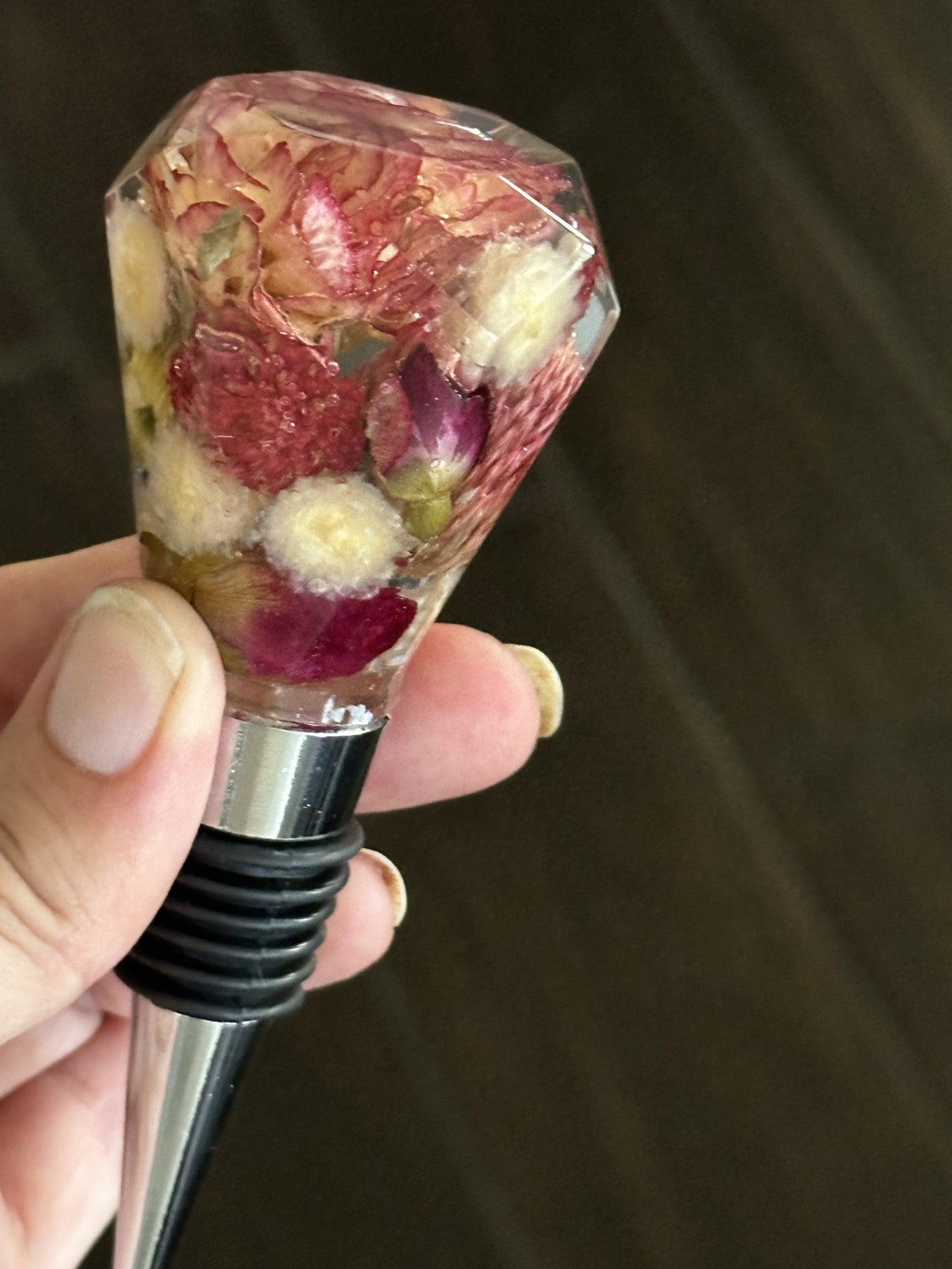 Wine Bottle Stopper Diamond - Janine's Resin Creations