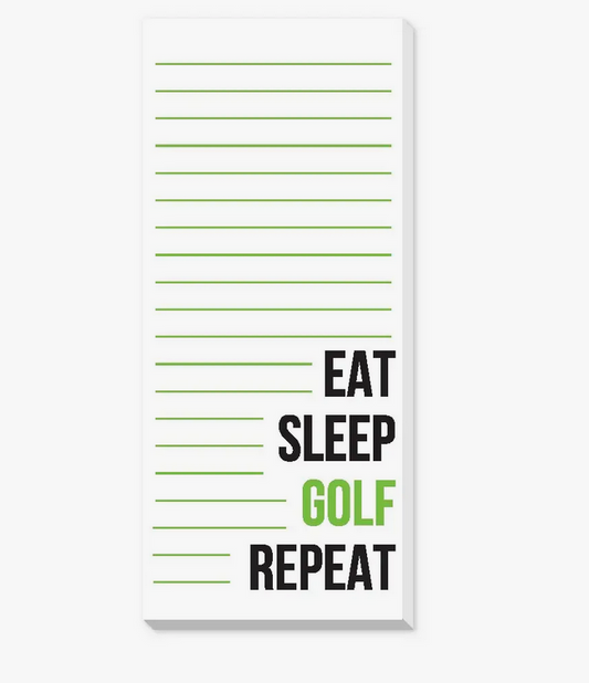DD - Eat Sleep Repeat Skinnie Notepads - Golf - Mishmash
