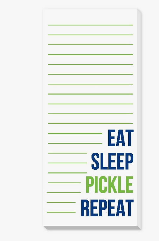 DD - Eat Sleep Repeat Skinnie Notepads - Pickle Ball