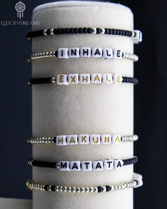 Blck/Gld Brclt Set- Loocid Dreams