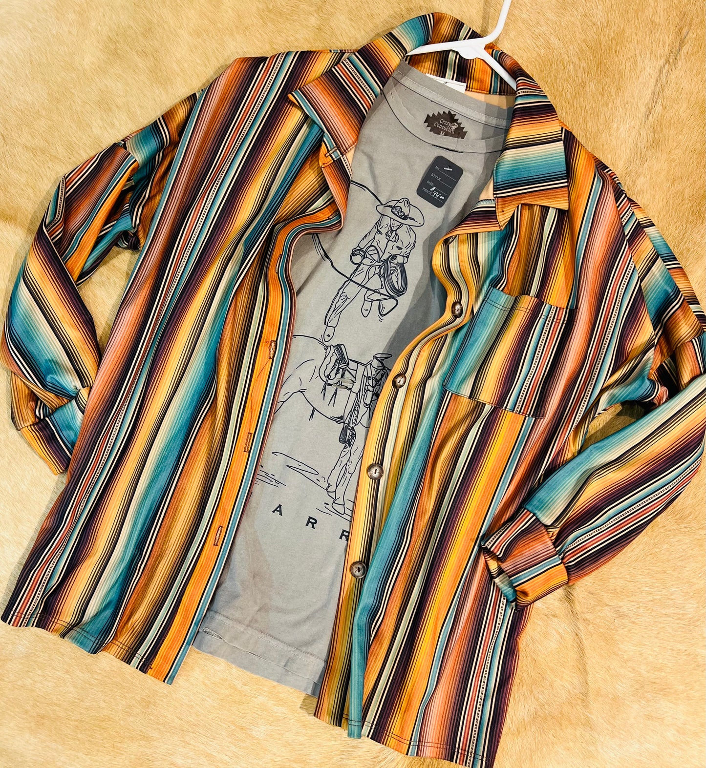 “Feeling Fall” Serape Button Down