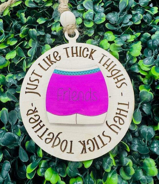 Thick Thighs Ornament/Package Tag - STV