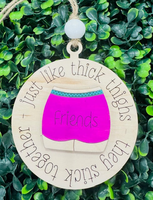 Thick Thighs Ornament/Package Tag - STV